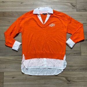 Emerson Street Clothing Womens OSU Cowboys Built In Short Sweater Small Orange